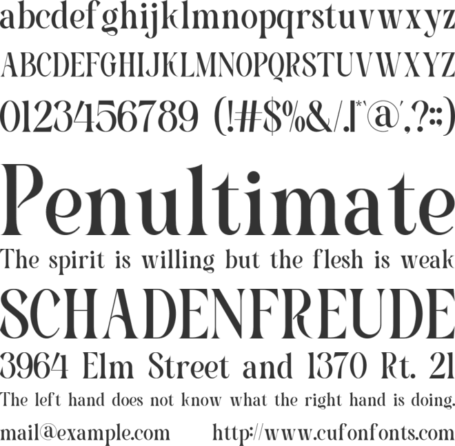 Graces font preview