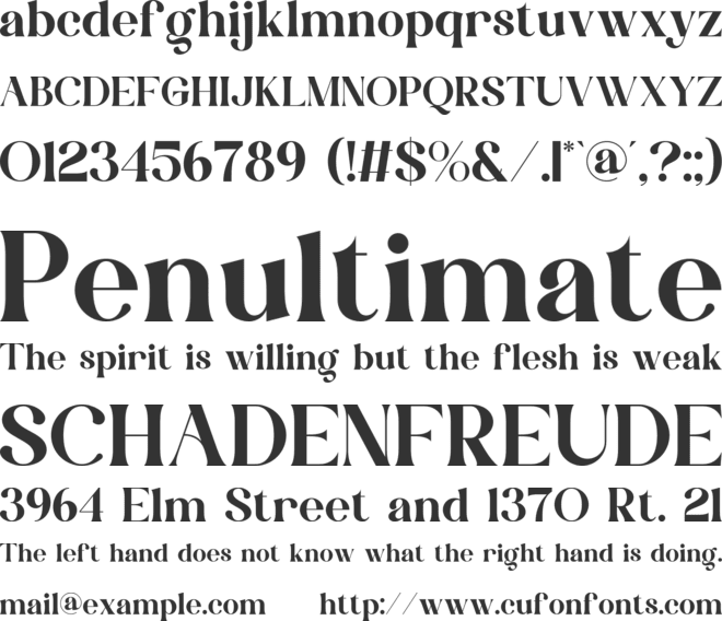 Afalen font preview
