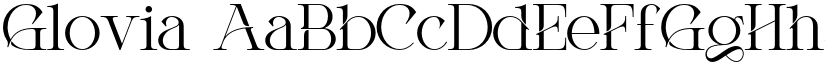 Glovia font