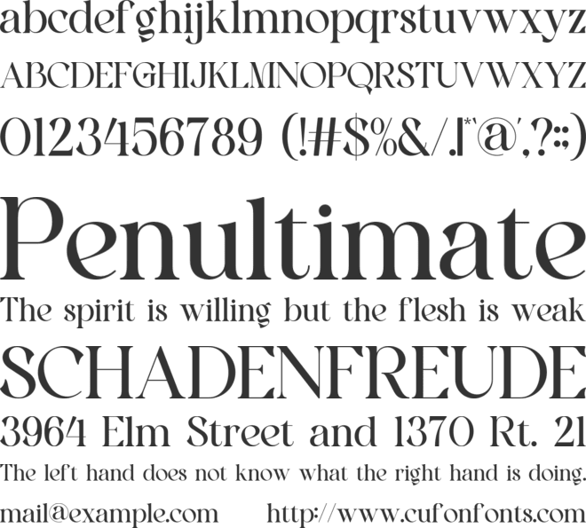 Safera font preview