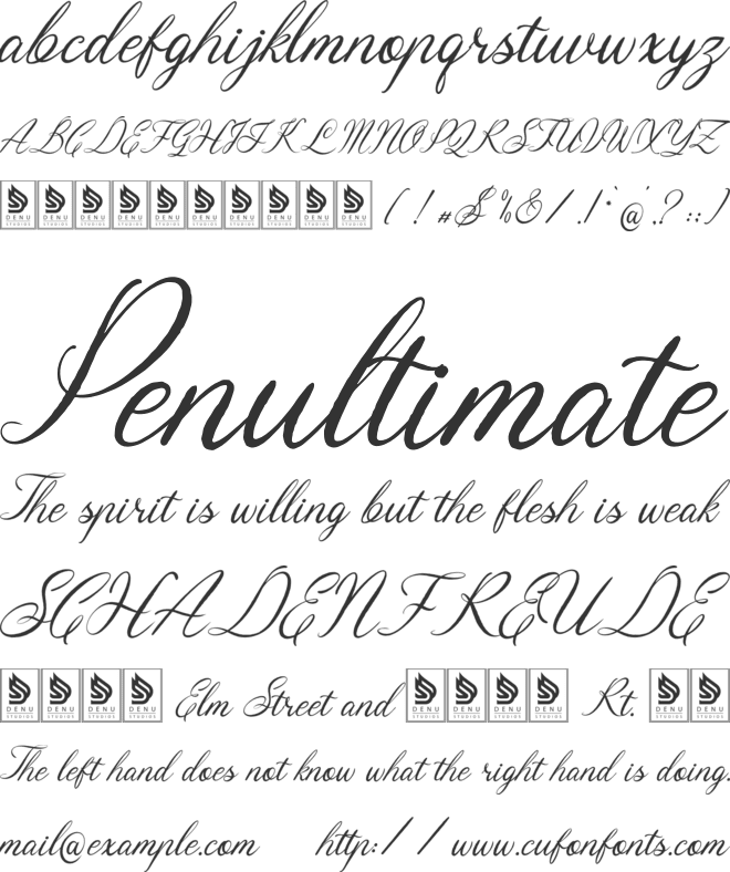 Ubel Amour font preview