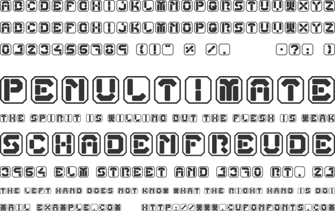 HAL font preview