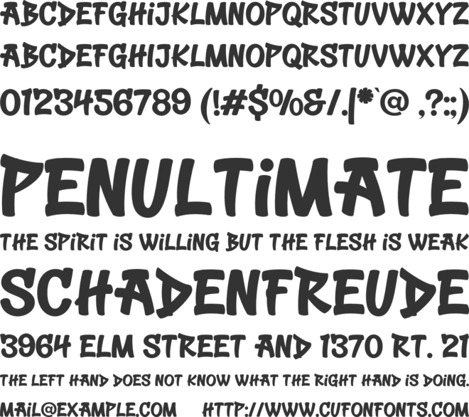 Hoopsy font preview