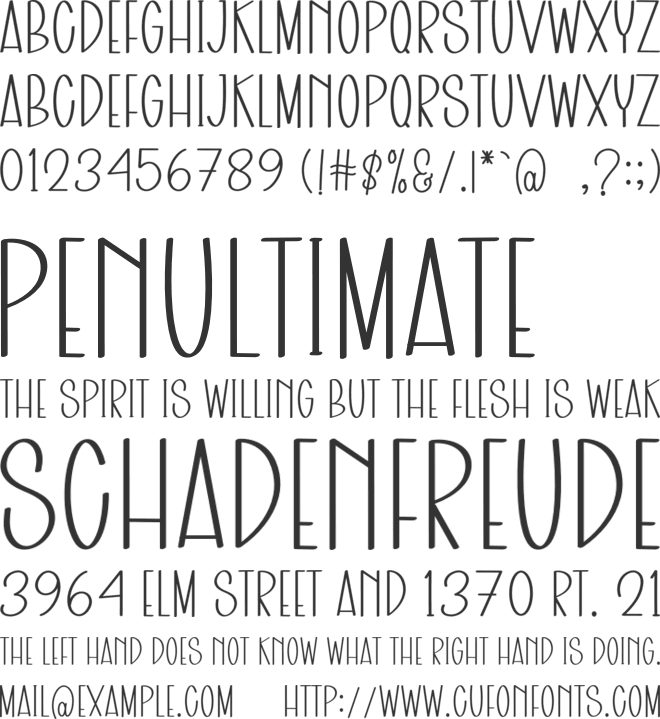 Minimalist Christmas font preview