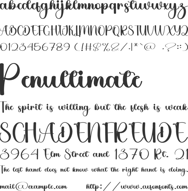 Autumn Magnolia font preview