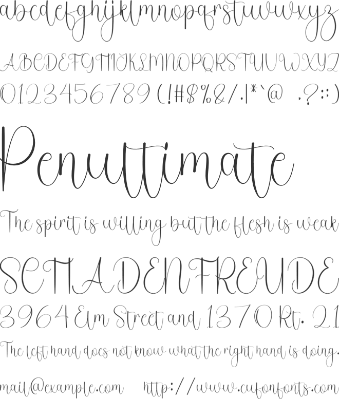 Fantasy Birthday font preview