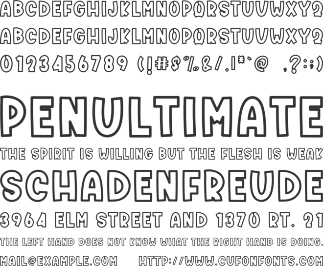 Cute Bundle font preview