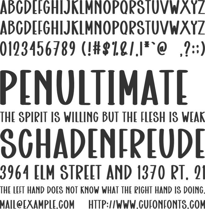 Mocup Design font preview