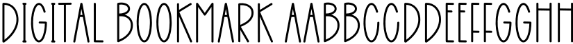 Digital Bookmark font