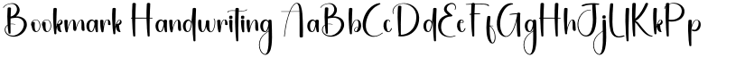 Bookmark Handwriting font