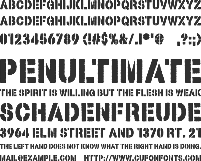 Armed and Traitorous font preview