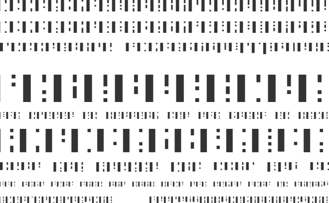 codiceBinario font preview