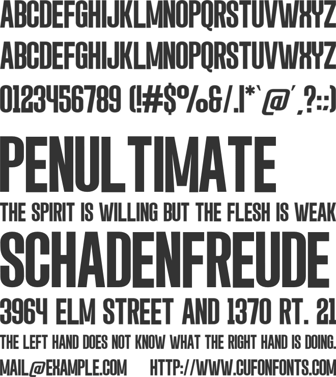 Edition font preview
