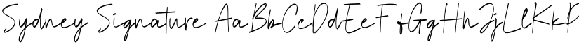 Sydney Signature font
