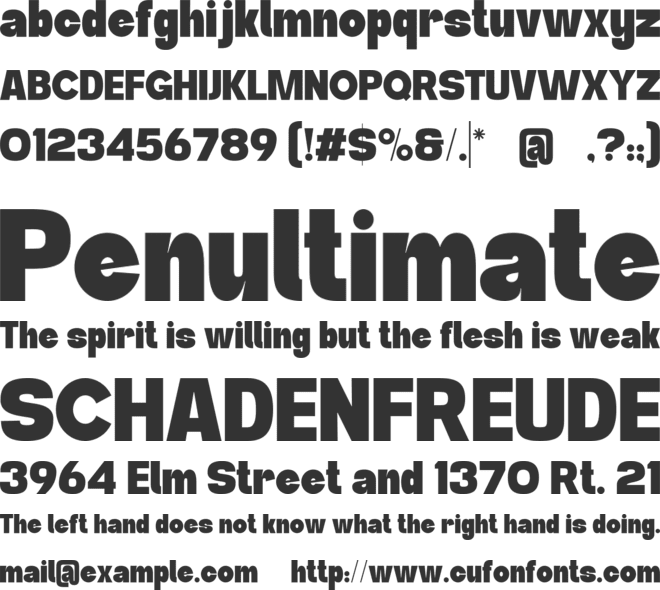 Altheco font preview
