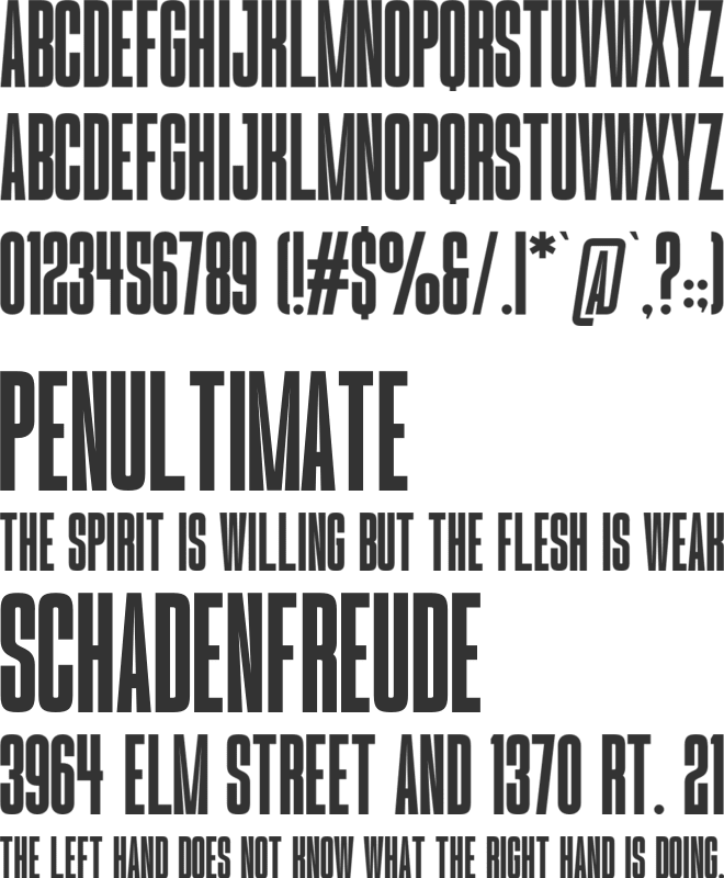 Dominates font preview