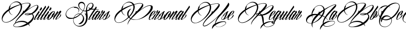 Billion Stars Personal Use Regular font