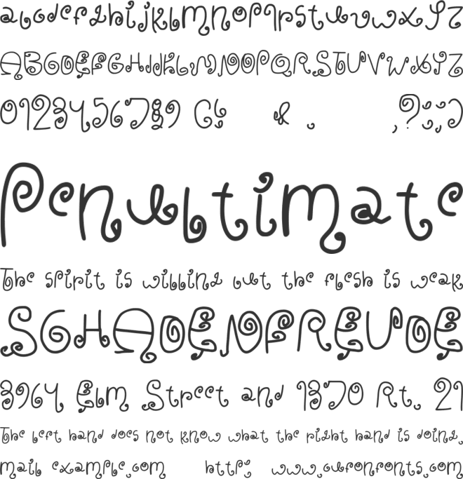 Butter Curving font preview