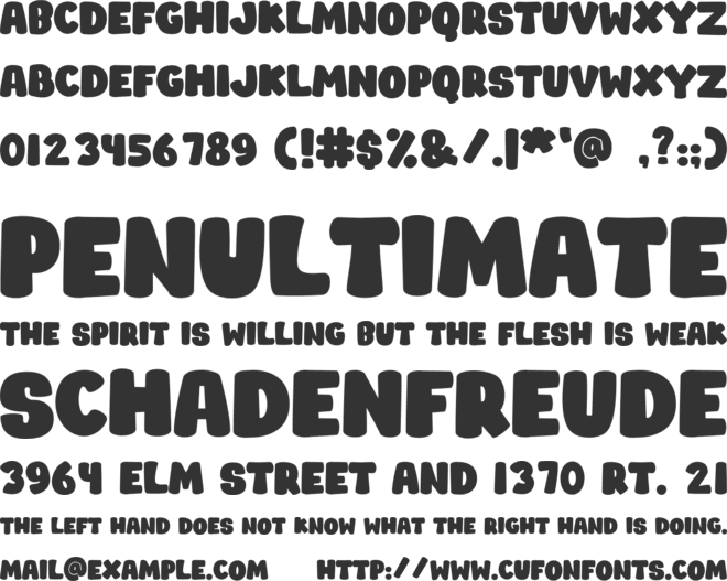 TEEBALD font preview