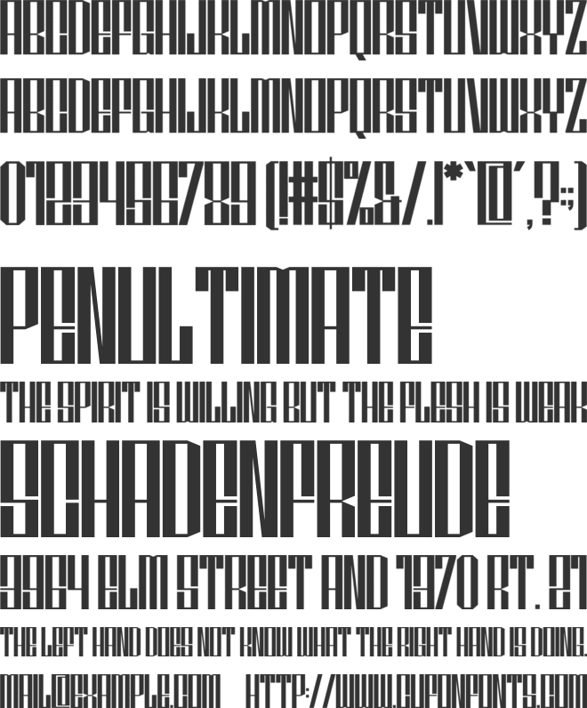 Heaven font preview