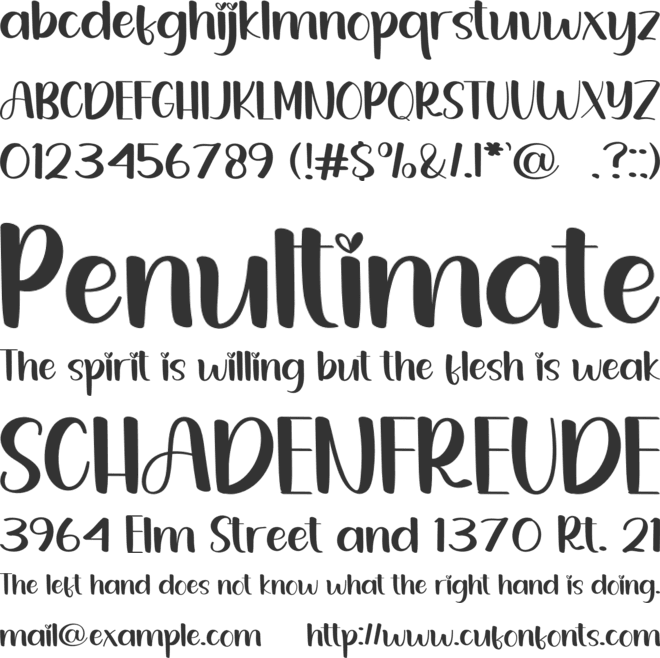Cafetaria font preview