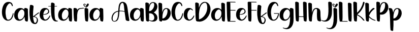 Cafetaria font