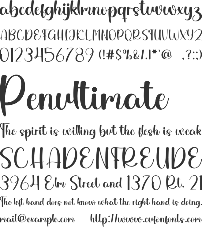 Grandma Handwriting font preview