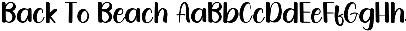 Back To Beach font download