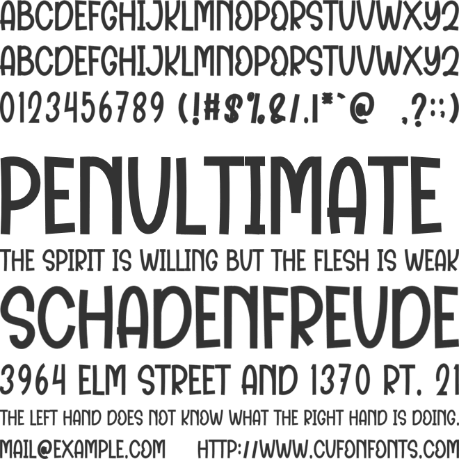 Smart Home font preview