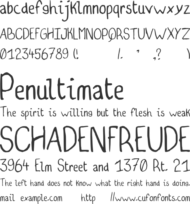 Gargouillette font preview