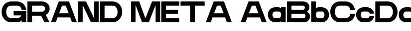 GRAND META font