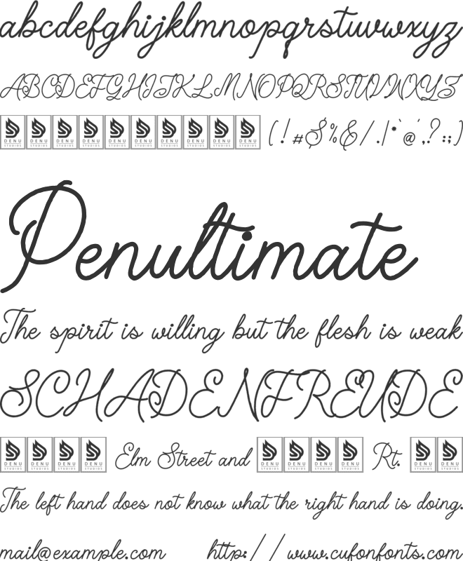 Holany Calira font preview
