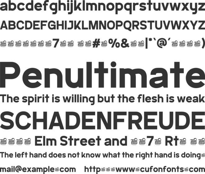 Emasland Trial font preview