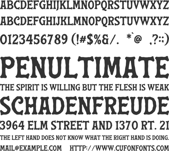 Marley Antique font preview