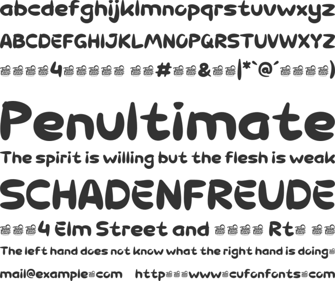 Choko Theo Trial font preview