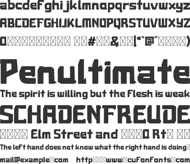 Vatuen Helathro Trial font preview