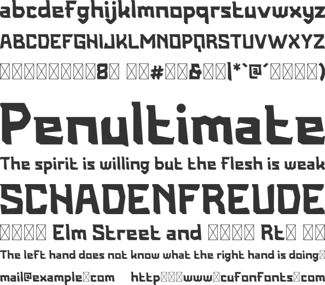 Qeland Saigh Trial font preview