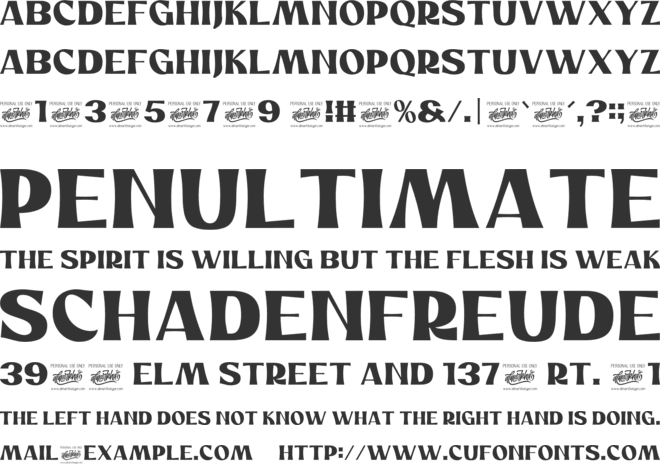 Rockold font preview