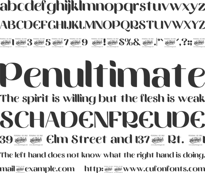 Vittasoa font preview
