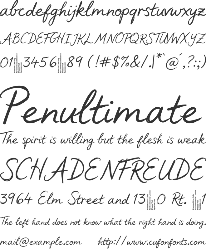 Sweet Friday Thing font preview