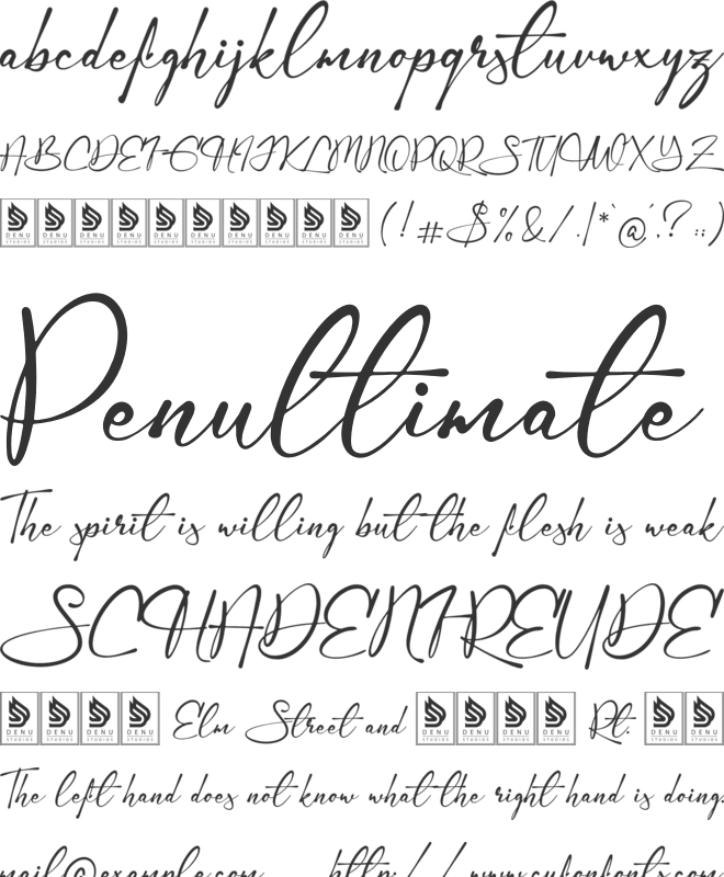 Gamlowfei font preview