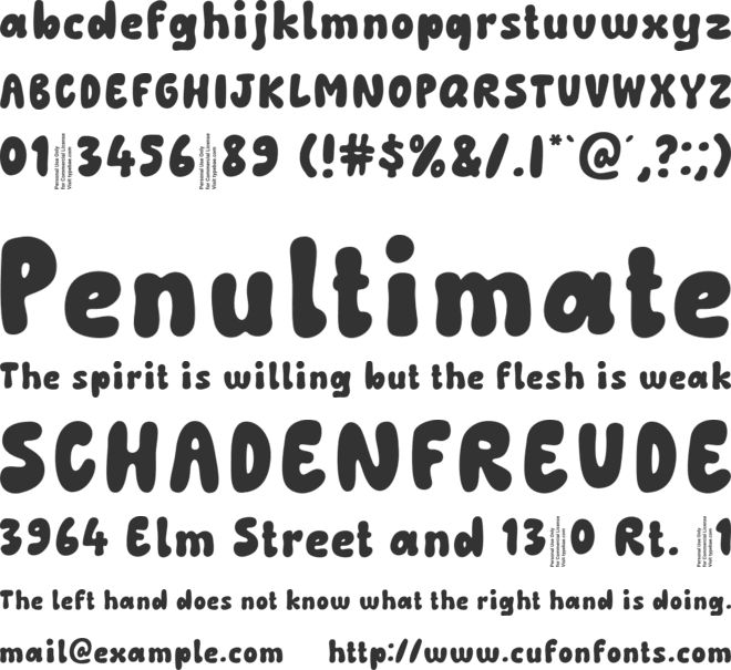 Lazy Toms font preview