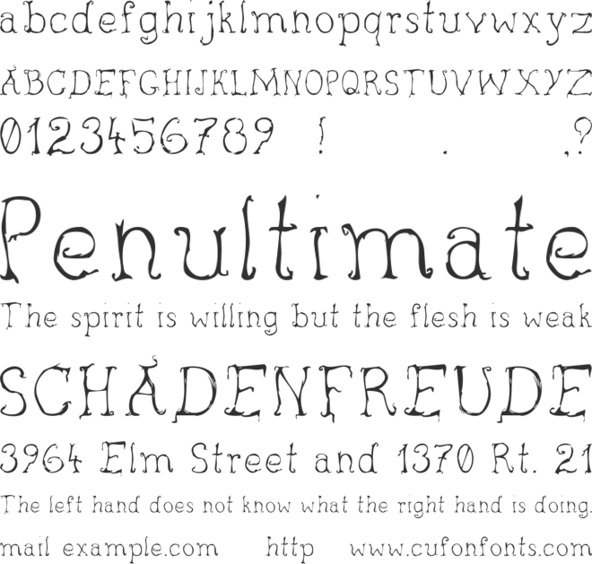 Inky font preview