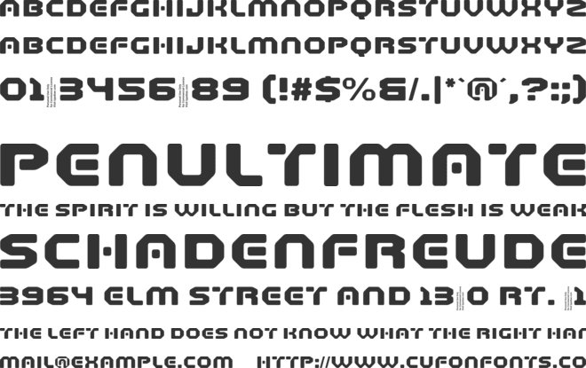 Evaco font preview