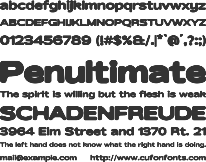 Goodhers Hooney font preview