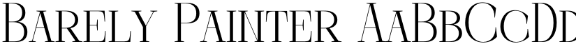 Barely Painter font