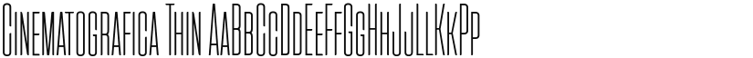 Cinematografica Thin font