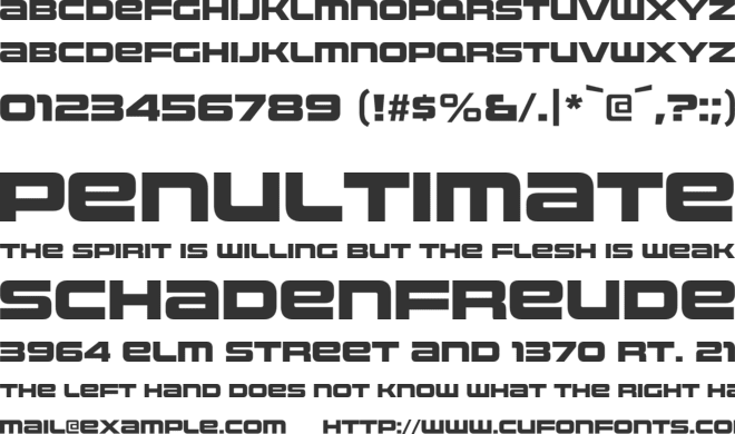 Uniwars font preview
