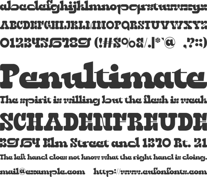 Qebica font preview