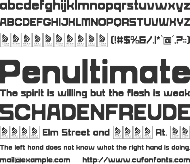 Jengah font preview